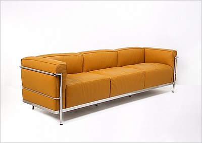 Grande Feather Relaxed Sofa - Golden Tan Leather