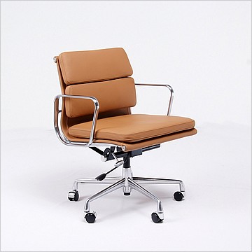 Soft Pad Office Chair (Mid Back) - Earth Tan Leather