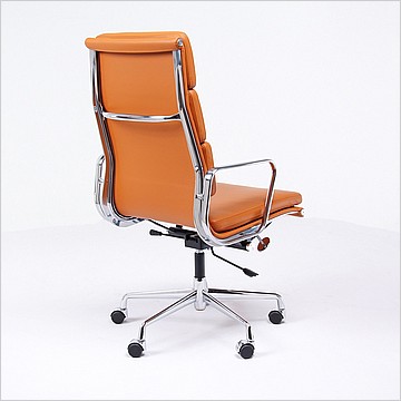 Charles Eames Style: Soft Pad Office Chair (High Back) - Golden Tan