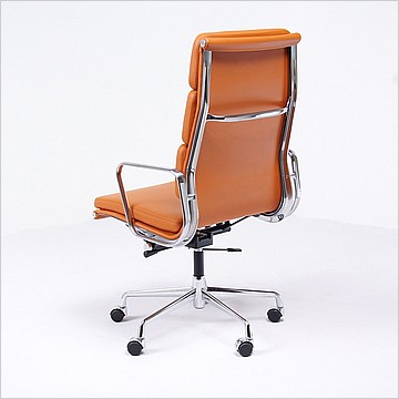Charles Eames Style: Soft Pad Office Chair (High Back) - Golden Tan