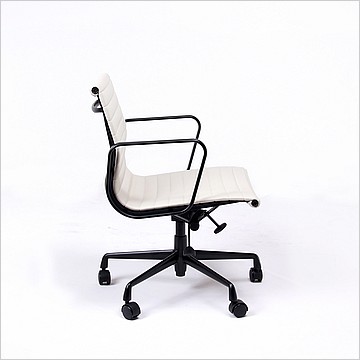Thin Pad Office Chair (Mid Back) - Buff Tan with Black Frame