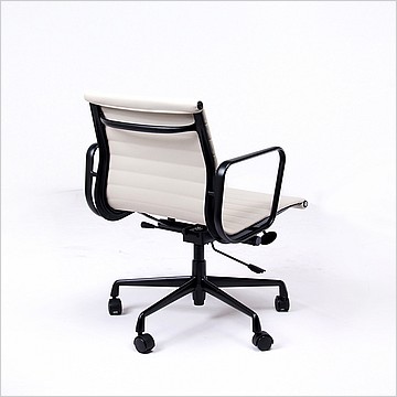 Thin Pad Office Chair (Mid Back) - Buff Tan with Black Frame