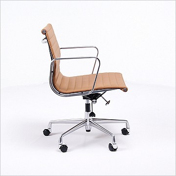Thin-Pad Office Chair - Mid-Back - Aluminum Frame