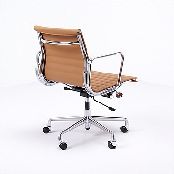 Thin-Pad Office Chair - Mid-Back - Aluminum Frame