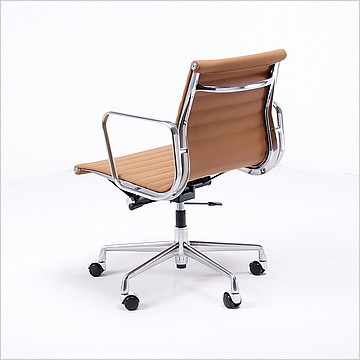 Thin-Pad Office Chair - Mid-Back - Aluminum Frame