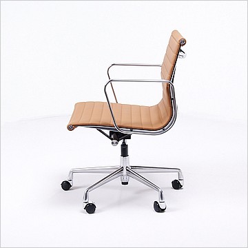 Thin-Pad Office Chair - Mid-Back - Aluminum Frame