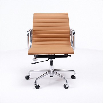 Thin-Pad Office Chair - Mid-Back - Aluminum Frame