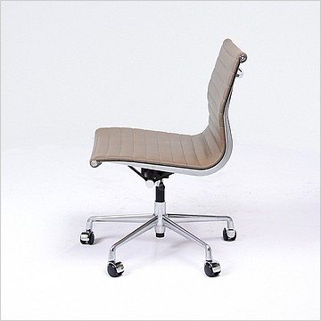 Thin-Pad Office Chair - Mid-Back - Armless