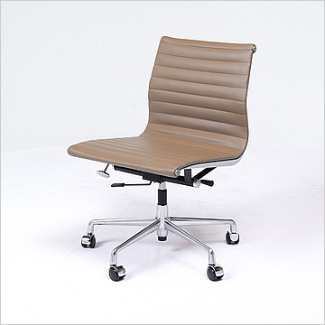 Thin-Pad Office Chair - Mid-Back - Armless