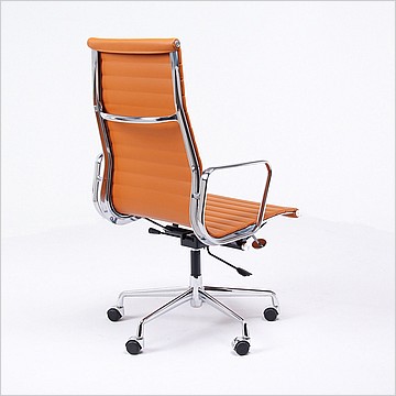 Charles Eames Style: Thin Pad Office Chair (High Back) - Golden Tan