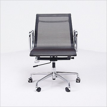 Charles Eames Style: Mid-Back Office Chair - Black Mesh
