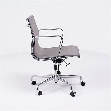 Charles Eames Style: Mid-Back Office Chair - Gray Mesh