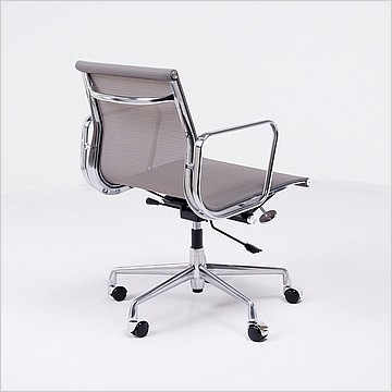 Charles Eames Style: Mid-Back Office Chair - Gray Mesh