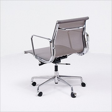 Charles Eames Style: Mid-Back Office Chair - Gray Mesh