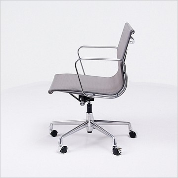 Charles Eames Style: Mid-Back Office Chair - Gray Mesh