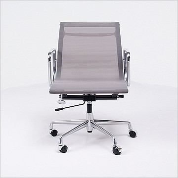 Charles Eames Style: Mid-Back Office Chair - Gray Mesh
