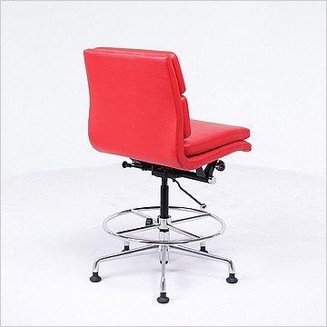 Charles Eames Style: Soft Pad Bar Stool - No Arms
