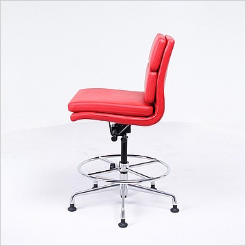 Charles Eames Style: Soft Pad Bar Stool - No Arms