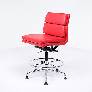 Charles Eames Style: Soft Pad Bar Stool - No Arms