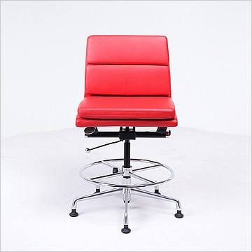 Charles Eames Style: Soft Pad Bar Stool - No Arms