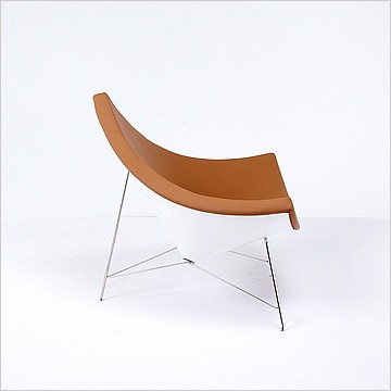 George Nelson Style: Coconut Chair - Terra Brown Leather