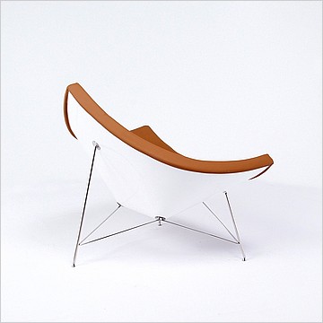 George Nelson Style: Coconut Chair - Terra Brown Leather