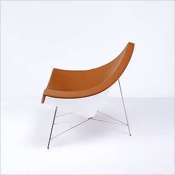 George Nelson Style: Coconut Chair - Terra Brown Leather