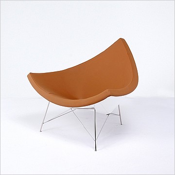 George Nelson Style: Coconut Chair - Terra Brown Leather