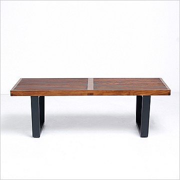 George Nelson Slat Bench - 48 inch - Walnut