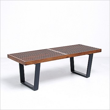 George Nelson Style: Slat Bench - 48 Inch