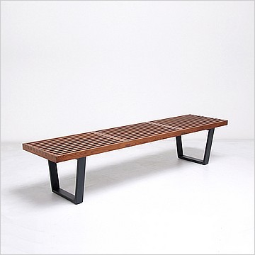 Modern Classics George Nelson Slat Bench - Walnut