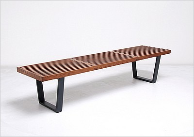 George Nelson Slat Bench - 72 inch - Walnut