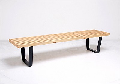 George Nelson Style: Slat Bench - 72 Inch