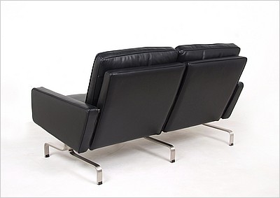 Black Leather PK31 Loveseat