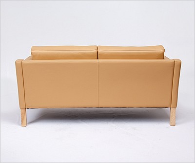 Model 2212 Loveseat - Camel Tan - Natural Finish on Ash Wood