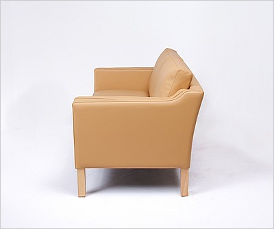 Model 2212 Loveseat - Camel Tan - Natural Finish on Ash Wood