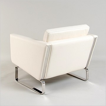 JH Lounge Chair - Snowcap White Leather