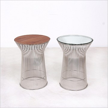 Platner Style: Wire Frame Round Side Table