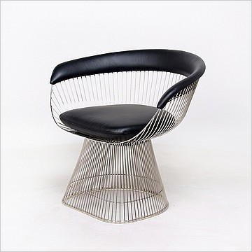 Platner Wire Frame Lounge Chair -  Premium Black