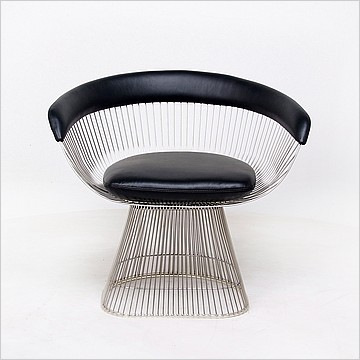 Platner Wire Frame Lounge Chair -  Premium Black