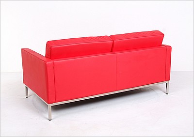 Florence Knoll Loveseat - Red Leather