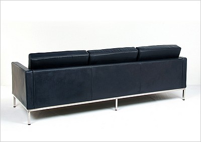 Florence Knoll Sofa - Premium Black Leather