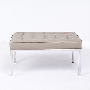 Florence Knoll Style: 36 Inch Bench - Parchment Leather