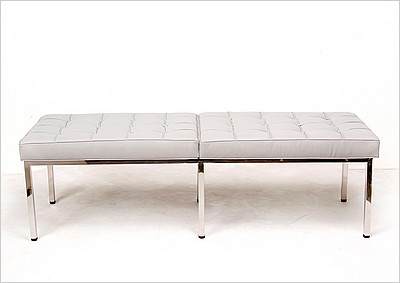 Florence Knoll 60 Inch Bench - Nimbus Gray Leather