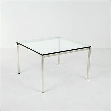 Florence Knoll Large Square Coffee Table - Glass Top