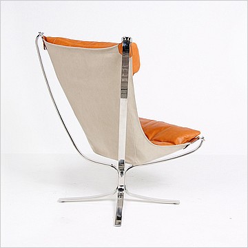 Sigurd Ressell Style: Falcon Chair with Metal Frame