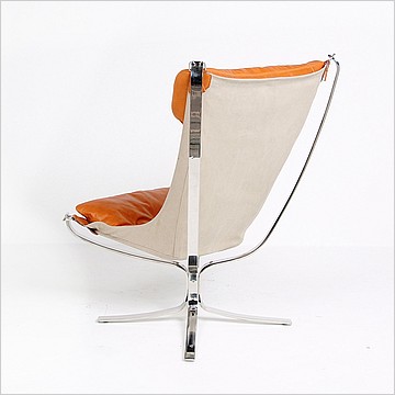 Sigurd Ressell Style: Falcon Chair with Metal Frame