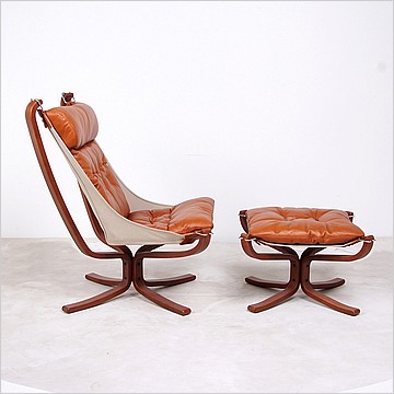 Sigurd Ressell Style: Falcon Chair - Wood Frame