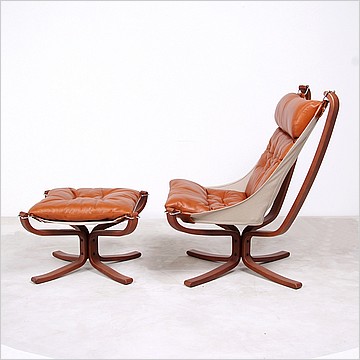 Sigurd Ressell Style: Falcon Chair - Wood Frame