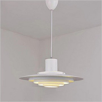 Fabricius and Kastholm Style: Medium Pendant in White